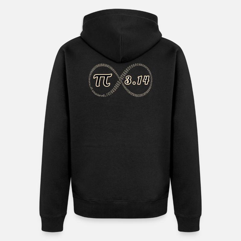 Pi - Unisex Premium Bio Zip Hoodie - Schwarz