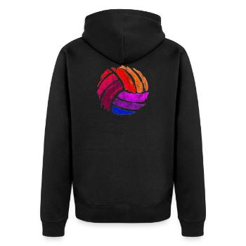 Volley-shirt de l’équipe de beach volley-shirt cadeau - Veste à capuche bio Premium Unisexe - noir - Dos - Nico (187cm)