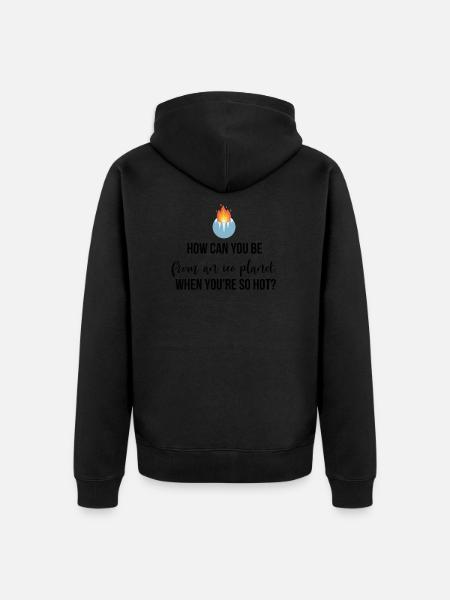 Hoe kun je van een ijsplaneet zijn - Uniseks Premium bio ziphoodie - zwart