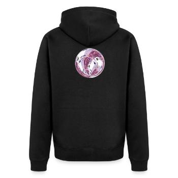 billet de 500 euros - Veste à capuche bio Premium Unisexe - noir - Dos - Nico (187cm)