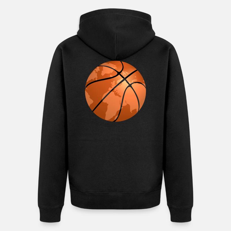 Le basket-ball dans le monde - Veste à capuche bio Premium Unisexe - noir