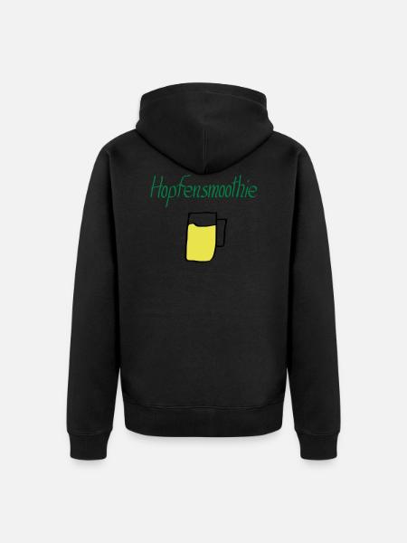 Hopfensmoothie Bier - Unisex Premium Bio Zip Hoodie - Schwarz