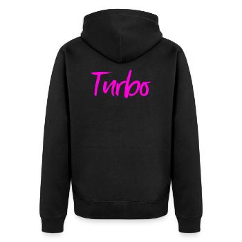 Turbo - Veste à capuche bio Premium Unisexe - noir - Dos - Nico (187cm)