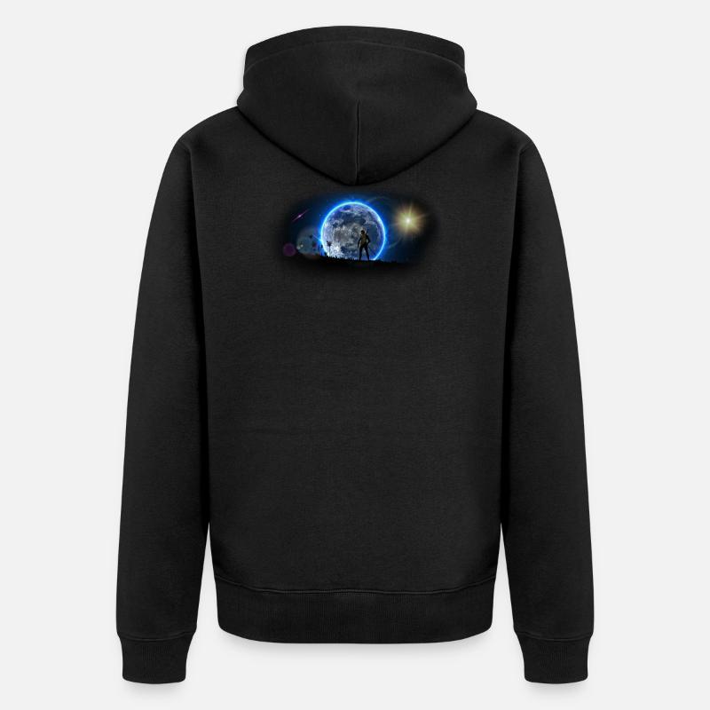 moonset - Veste à capuche bio Premium Unisexe - noir