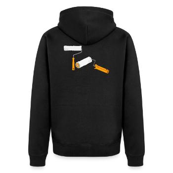 Rouleau, rouleau à tapisser, Artisans , Cadeau - Veste à capuche bio Premium Unisexe - noir - Dos - Nico (187cm)
