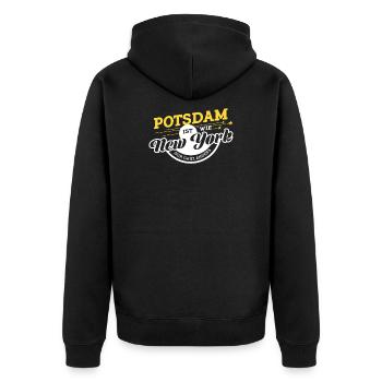 Potsdam is just like New York just completely different. - Unisex Premium Organic Zip Hoodie - black - Back - Nico (187cm)