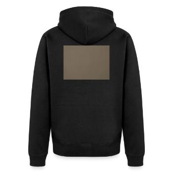 Brown wall - Unisex Premium Organic Zip Hoodie - black - Back - Nico (187cm)