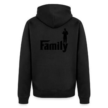 famille - Veste à capuche bio Premium Unisexe - noir - Dos - Nico (187cm)