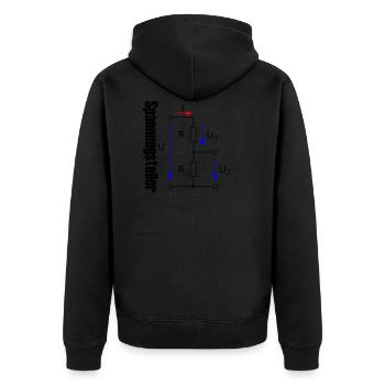 Electrical engineering shirt - Unisex Premium Organic Zip Hoodie - black - Back - Nico (187cm)