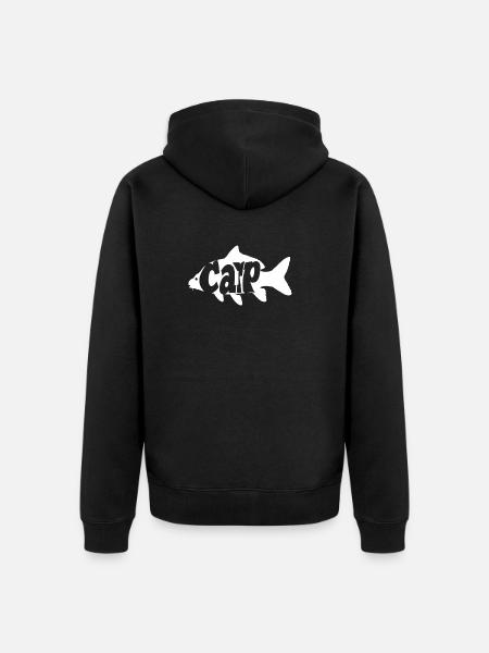 Karpfen Fisch - Unisex Premium Bio Zip Hoodie - Schwarz
