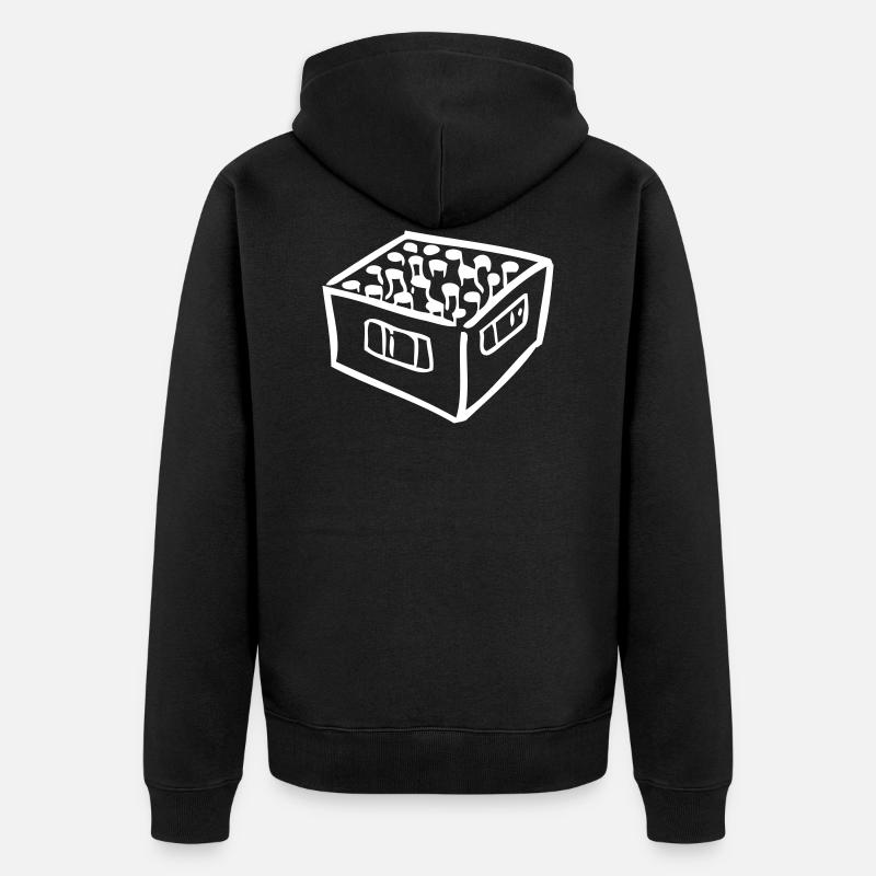 Bierkasten - Unisex Premium Bio Zip Hoodie - Schwarz