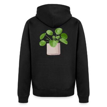 pilea - Veste à capuche bio Premium Unisexe - noir - Dos - Nico (187cm)