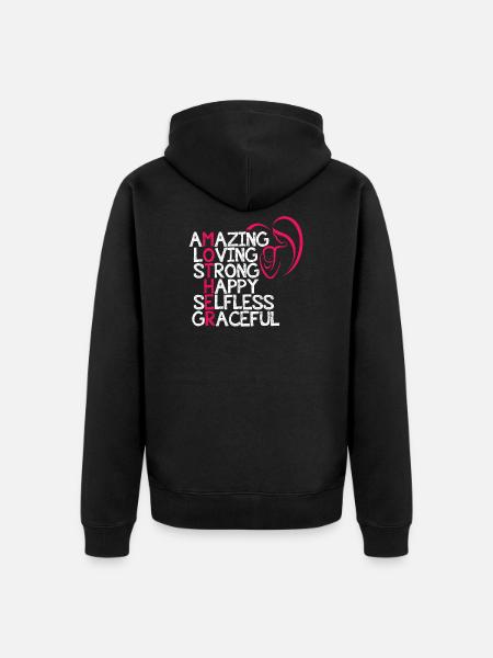 Mother's Day - Unisex Premium Organic Zip Hoodie - black