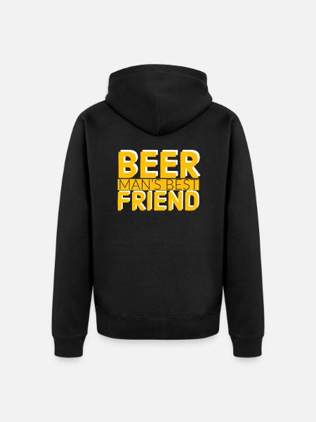 The man's best friend - Unisex Premium Organic Zip Hoodie - black