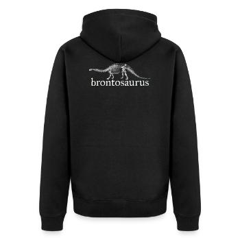 Brontosaurus dinosaur - Unisex Premium Organic Zip Hoodie - black - Back - Nico (187cm)