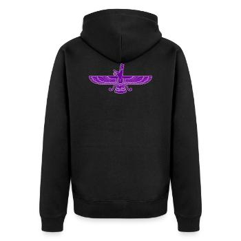 Zoroastre - Veste à capuche bio Premium Unisexe - noir - Dos - Nico (187cm)