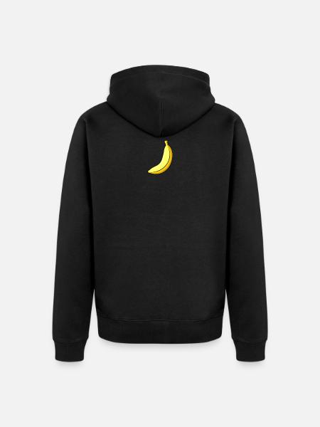 Banane - Unisex Premium Bio Zip Hoodie - Schwarz