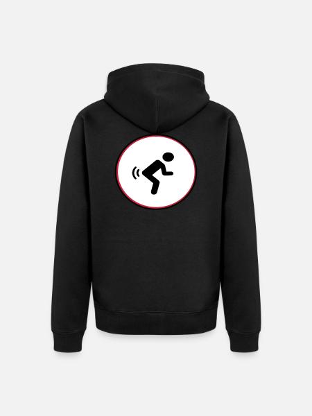 fart - Unisex Premium Organic Zip Hoodie - black