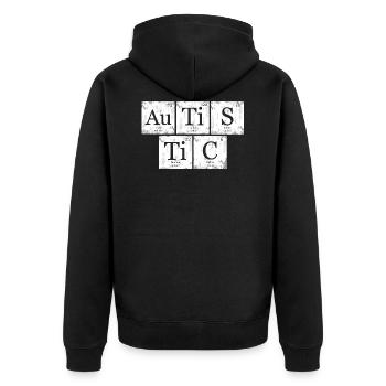 Tableau Périodique AuTiSTiC Nerd Geek - Veste à capuche bio Premium Unisexe - noir - Dos - Nico (187cm)