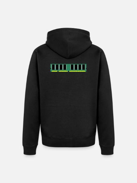 RAM Nerd Geschenkidee - Unisex Premium Bio Zip Hoodie - Schwarz