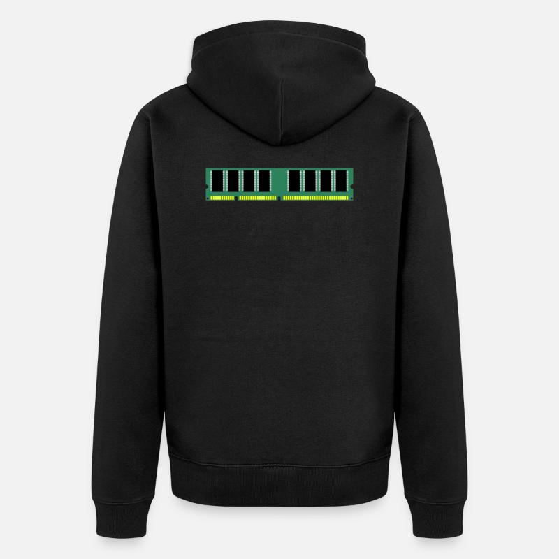 RAM Nerd Geschenkidee - Unisex Premium Bio Zip Hoodie - Schwarz