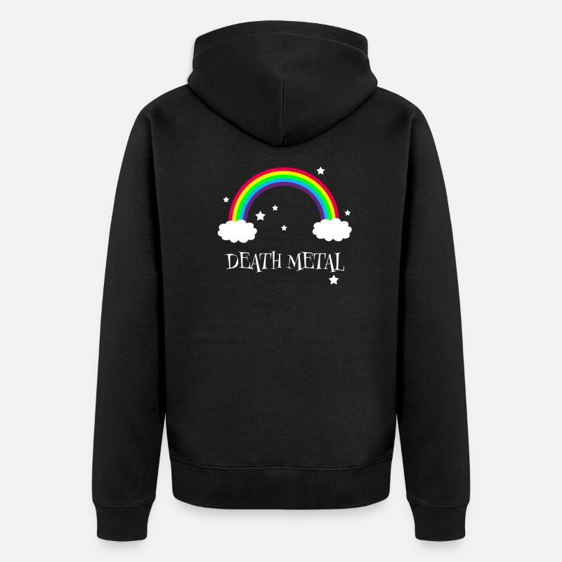 Death Metal Rainbow - Veste à capuche bio Premium Unisexe - noir