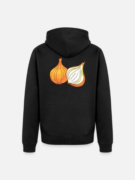 Yellow onions Onions - Unisex Premium Organic Zip Hoodie - black