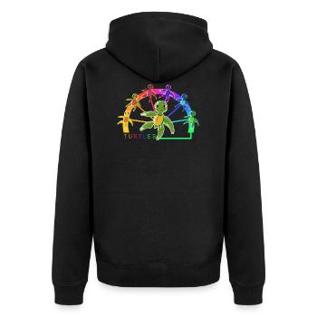 Turtles - Tortues, tortues de bébé - Veste à capuche bio Premium Unisexe - noir - Dos - Nico (187cm)