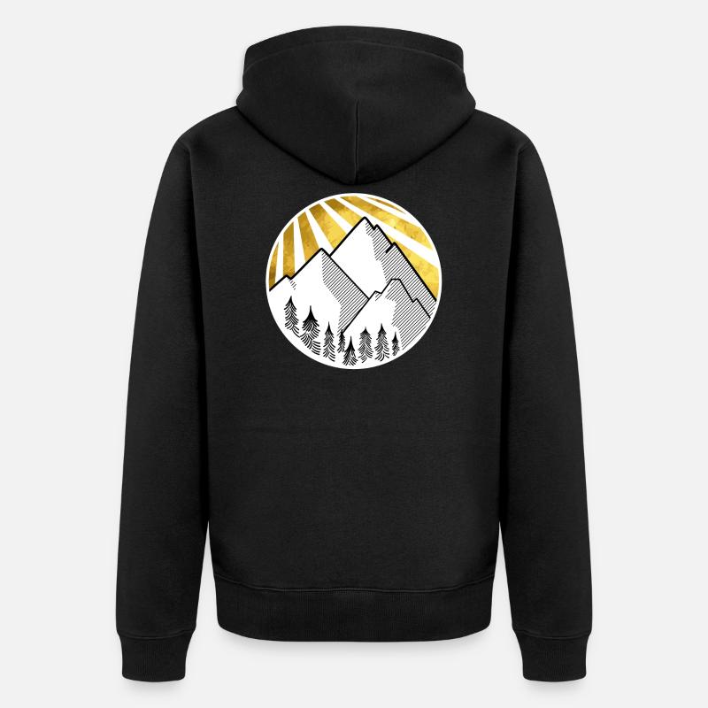 moutain - Veste à capuche bio Premium Unisexe - noir