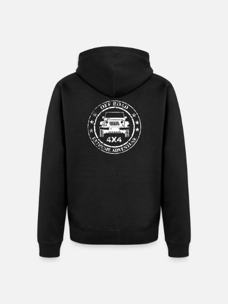 offroadabenteuer - Unisex Premium Bio Zip Hoodie - Schwarz