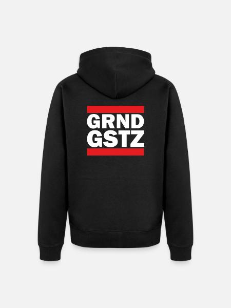 GRND GSTZ - Unisex Premium Bio Zip Hoodie - Schwarz