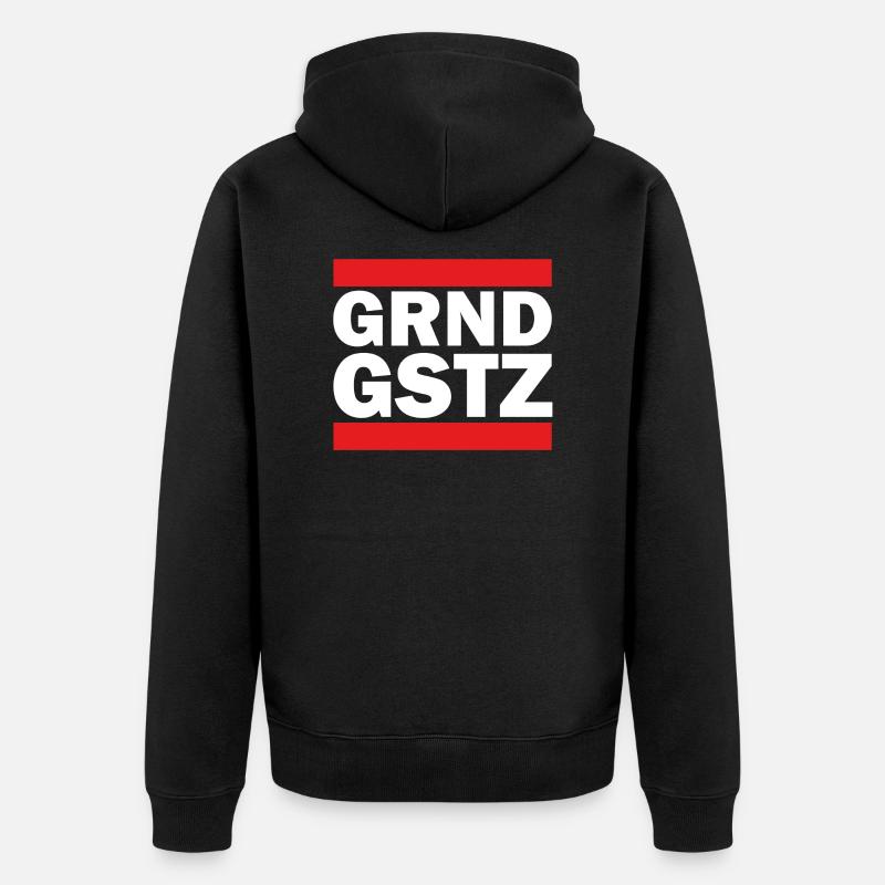 GRND GSTZ - Unisex Premium Bio Zip Hoodie - Schwarz