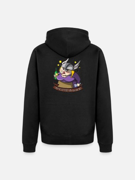 Wikinger Frau - Weekend Warrior - Unisex Premium Bio Zip Hoodie - Schwarz