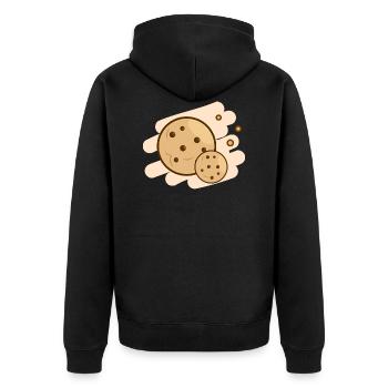 Biscuits au chocolat Savoureux Design - Veste à capuche bio Premium Unisexe - noir - Dos - Nico (187cm)