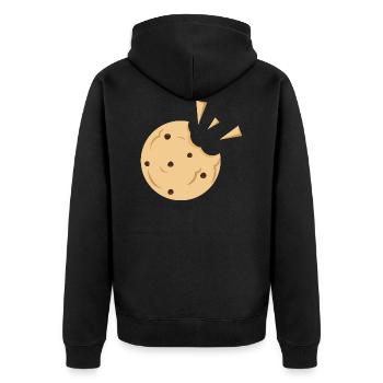 Biscuits mordus Cadeau - Veste à capuche bio Premium Unisexe - noir - Dos - Nico (187cm)