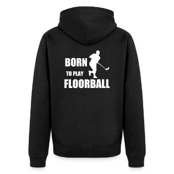 Floorball - Veste à capuche bio Premium Unisexe - noir - Dos - Nico (187cm)