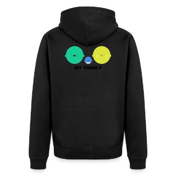 Ma petite famille - Veste à capuche bio Premium Unisexe - noir - Dos - Nico (187cm)