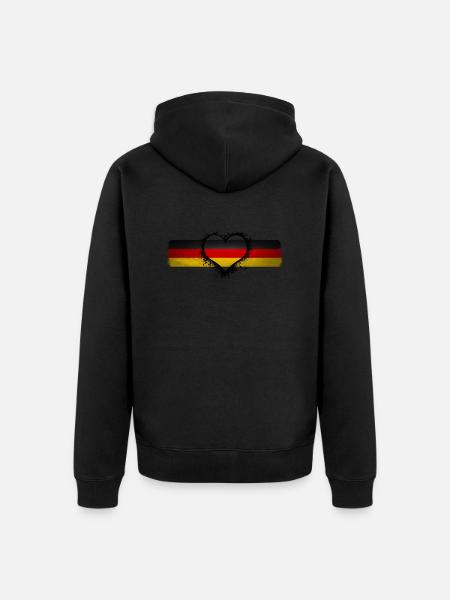 Germany Germany Germany - Unisex Premium Organic Zip Hoodie - black