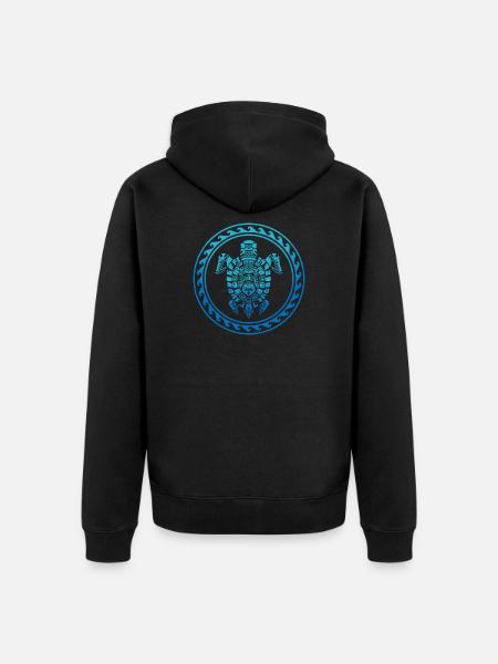 Hawaii Hawaiian Tribal Turtle turtle gift - Unisex Premium Organic Zip Hoodie - black