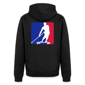 land paddler bleu blanc rouge - Veste à capuche bio Premium Unisexe - noir - Dos - Nico (187cm)