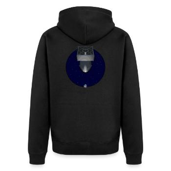 Bombe A dessin - Veste à capuche bio Premium Unisexe - noir - Dos - Nico (187cm)