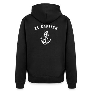 El capitán cadeau capitaine bateau ancre de bateau - Veste à capuche bio Premium Unisexe - noir - Dos - Nico (187cm)