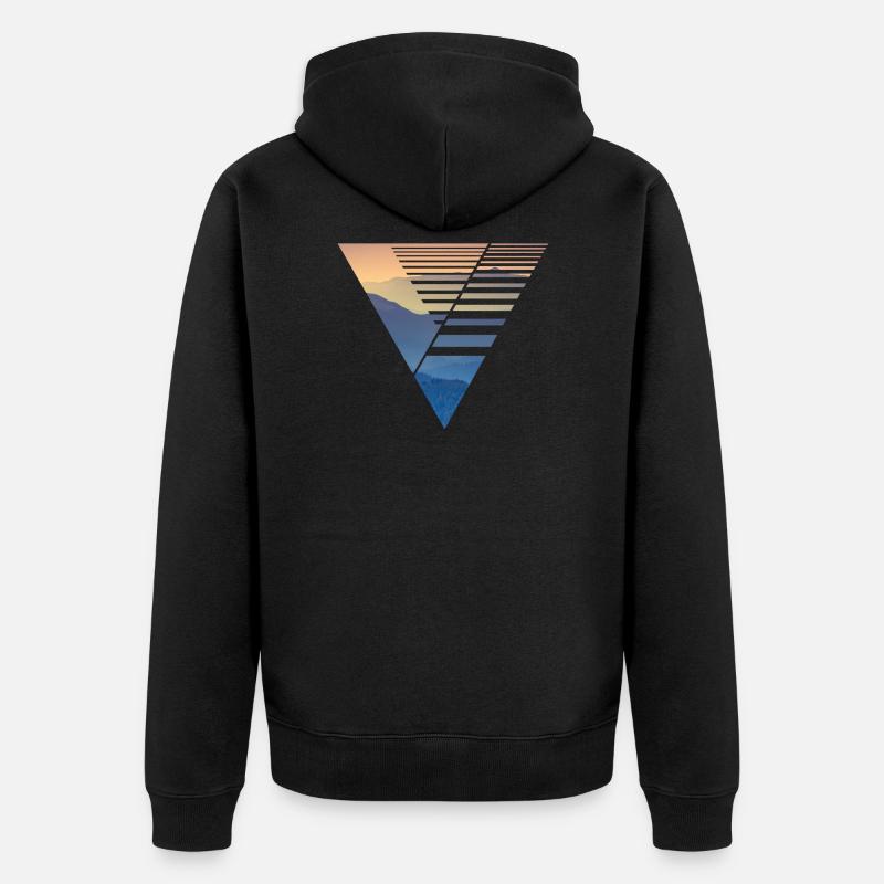 Vector Design Triangle - Unisex Premium Bio Zip Hoodie - Schwarz
