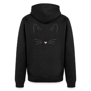 chat - Veste à capuche bio Premium Unisexe - noir - Dos - Nico (187cm)