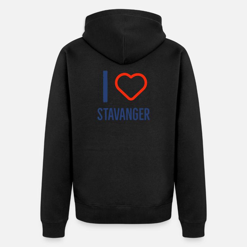 J'aime Stavanger - Veste à capuche bio Premium Unisexe - noir