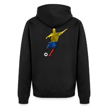 Colombie - Veste à capuche bio Premium Unisexe - noir - Dos - Nico (187cm)