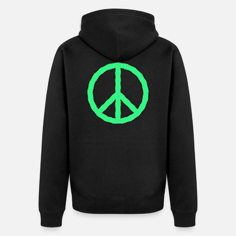 signe de la paix - Veste à capuche bio Premium Unisexe - noir