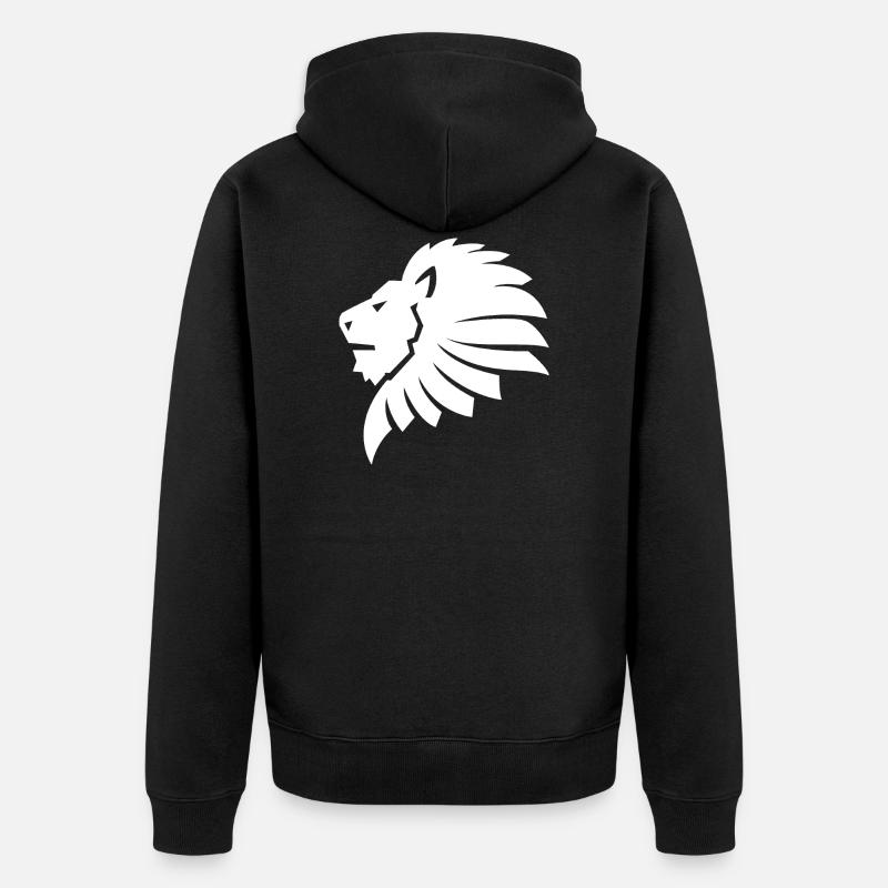 Lion - Veste à capuche bio Premium Unisexe - noir