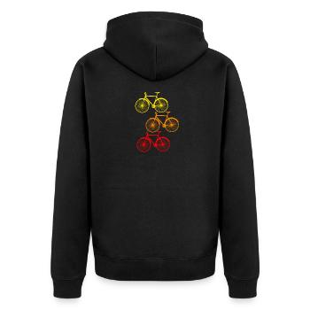 Motif de vélos colorés vélo cadeau de vélo de route - Veste à capuche bio Premium Unisexe - noir - Dos - Nico (187cm)
