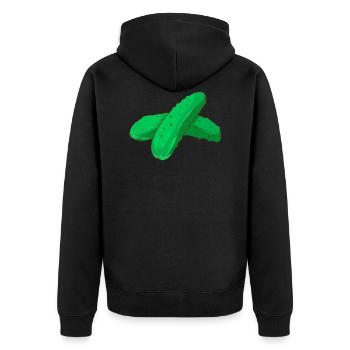 Cornichons cornichons concombres Cornichons concombres - Veste à capuche bio Premium Unisexe - noir - Dos - Nico (187cm)